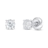 Thumbnail Image 1 of Lab-Grown Diamond Solitaire Earrings 1/2 ct tw Round 14K White Gold (SI2/F)