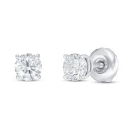 Lab-Grown Diamond Solitaire Earrings 1/2 ct tw Round 14K White Gold (SI2/F)