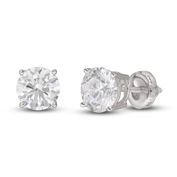 Jared Signature Lab-Grown Diamond Earrings 3 ct tw Round 14K White Gold (SI2/F)