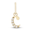 Thumbnail Image 1 of Initial C Necklace Charm Diamond Accents 10K Yellow Gold