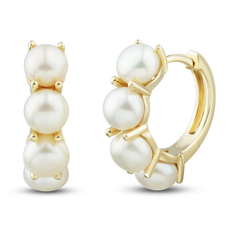 Main Image 1 of Freshwater Cultured Pearl Earrings 14K Yellow Gold