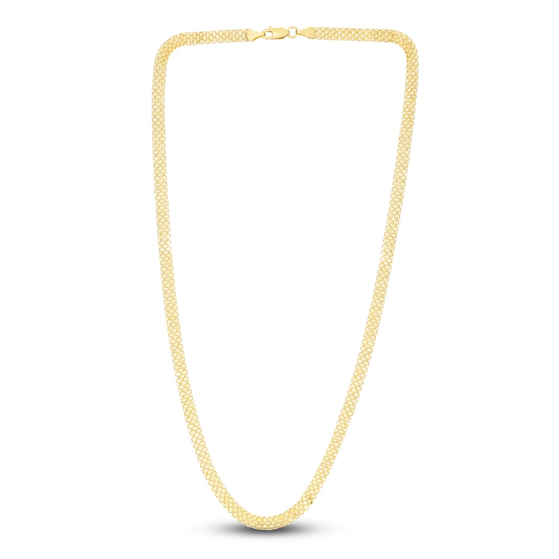 Main Image 2 of Hollow Bismark Chain Necklace 14K Yellow Gold 20" 4.7mm
