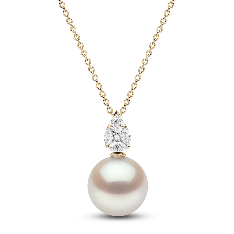 Main Image 1 of Yoko London South Sea Cultured Pearl Pendant Necklace 1/4 ct tw Diamonds 18K Yellow Gold 18"