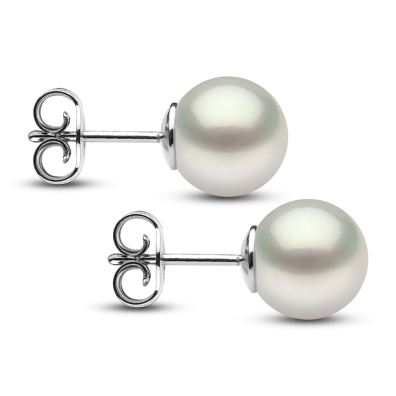 Yoko London White South Sea Cultured Pearl Stud Earrings 18K White Gold