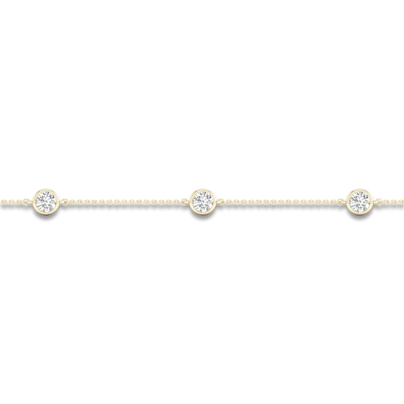 Lab-Created Diamond Bezel Bracelet 2 ct tw 14K Yellow Gold