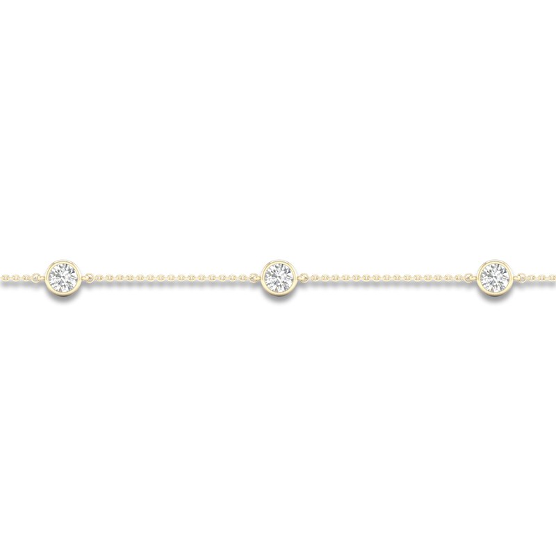 Lab-Created Diamond Bezel Bracelet 2 ct tw 14K Yellow Gold