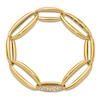 Thumbnail Image 4 of Men's Diamond High-Polish Link Bracelet 5/8 ct tw Round 14K Yellow Gold 8"