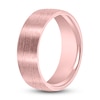 Thumbnail Image 2 of Dome Wire Brush Wedding Band 14K Rose Gold 7mm