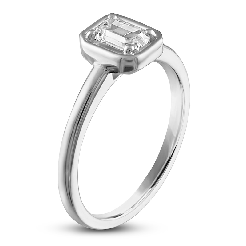 Main Image 2 of Emerald-Cut Diamond Solitaire Ring 1/2 ct tw 14K White Gold