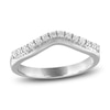 Thumbnail Image 0 of High-Polish Diamond Contour Wedding Band 1/5 ct tw 14K White Gold