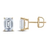 Thumbnail Image 1 of Emerald-Cut Lab-Grown Diamond Solitaire Stud Earrings 5 ct tw 14K Yellow Gold (F/SI2)