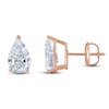 Thumbnail Image 1 of Pear-Shaped Lab-Created Diamond Solitaire Stud Earrings 3/4 ct tw 14K Rose Gold (F/SI2)