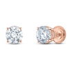 Thumbnail Image 2 of Certified Round-Cut Diamond Solitaire Stud Earrings 1-1/5 ct tw 14K Rose Gold (I/I1)