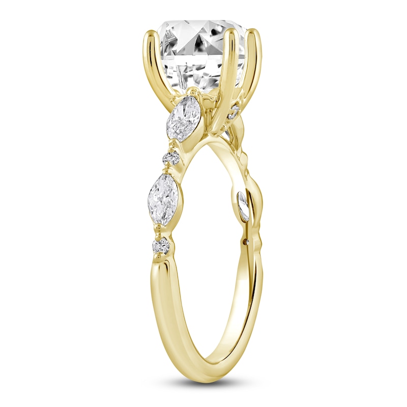 Main Image 2 of Lab-Grown Diamond Oval-Cut Engagement Ring 2-1/2 ct tw 14K Yellow Gold