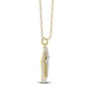 Thumbnail Image 2 of Shy Creation Diamond Oval Cross Necklace 1/6 ct tw 14K Yellow Gold 18" SC55026949RD