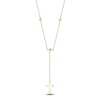 Thumbnail Image 1 of Shy Creation Diamond Accent Cross Lariat Necklace 14K Yellow Gold 18" SC55026529
