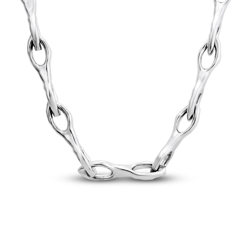 Main Image 2 of Italia D'Argento Semi-Solid Twist Link Necklace Sterling Silver 24"