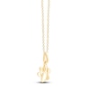 Thumbnail Image 2 of Children's Paw Print Necklace 14K Yellow Gold 13"