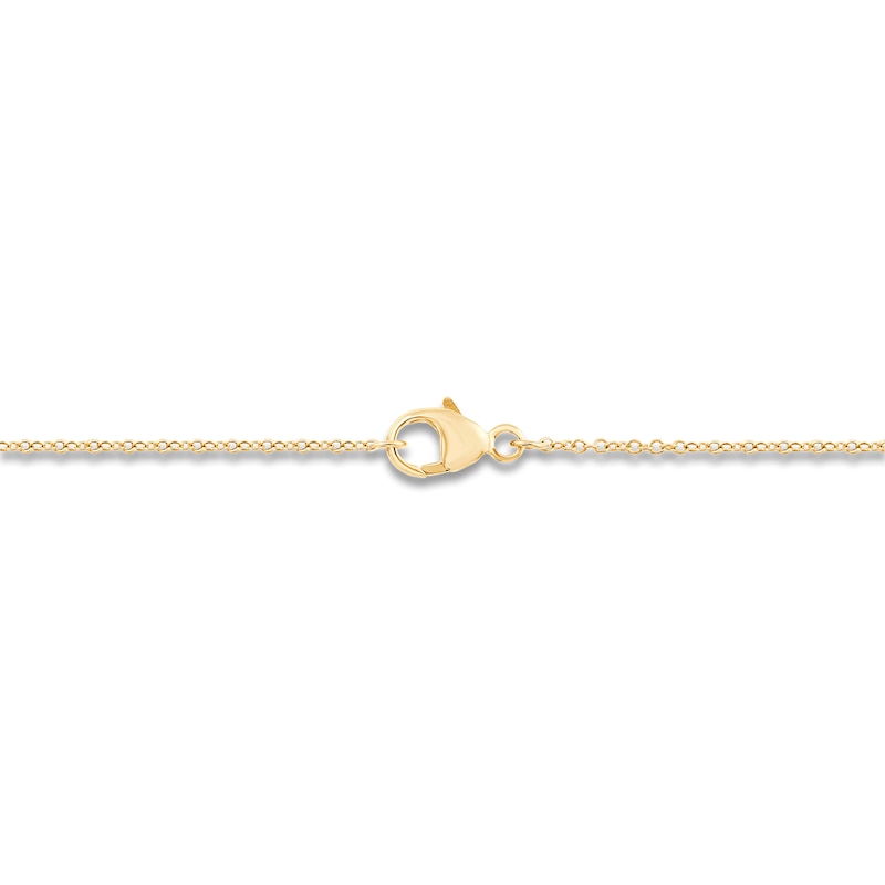 Main Image 3 of Children's Paw Print Necklace 14K Yellow Gold 13"