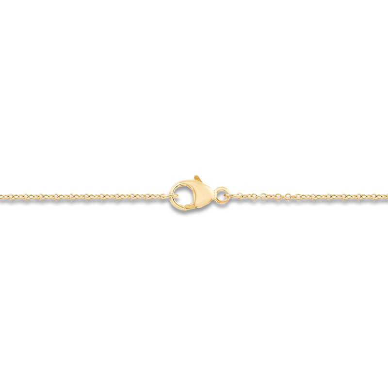 Main Image 3 of Children's Diamond Baptism Necklace 14K Yellow Gold 13"