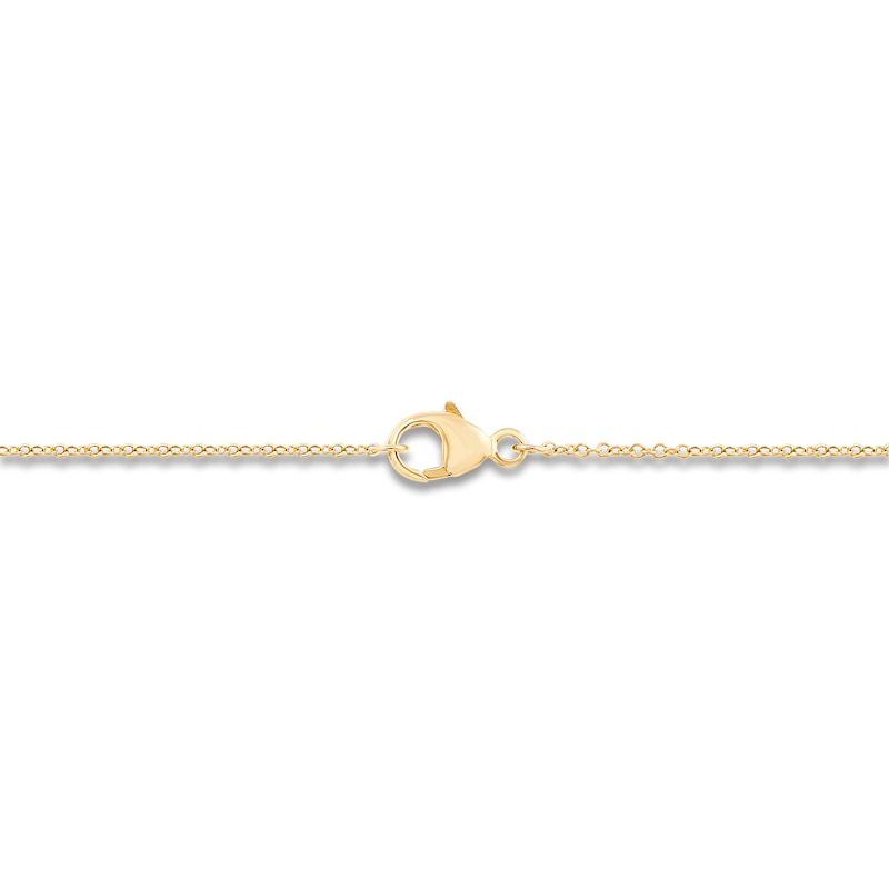 Main Image 3 of Children's Diamond Bunny Necklace 1/8 ct tw 14K Yellow Gold 13"