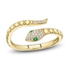 Thumbnail Image 1 of Shy Creation Diamond & Natural Tsavorite Garnet Snake Wrap Ring 1/15 ct tw 14K Yellow Gold SC55024908Z7