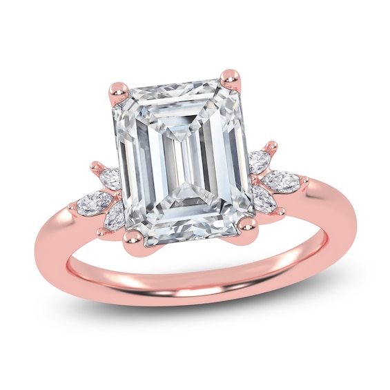 Emerald-Cut Lab-Grown Diamond Engagement Ring 2-1/6 ct tw 14K Rose Gold