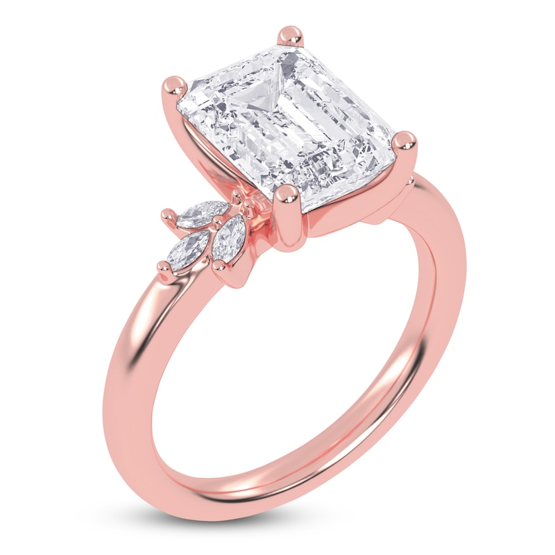 Main Image 2 of Emerald-Cut Created By Jared Studio Lab-Grown Diamond Engagement Ring 2-1/6 ct tw 14K Rose Gold