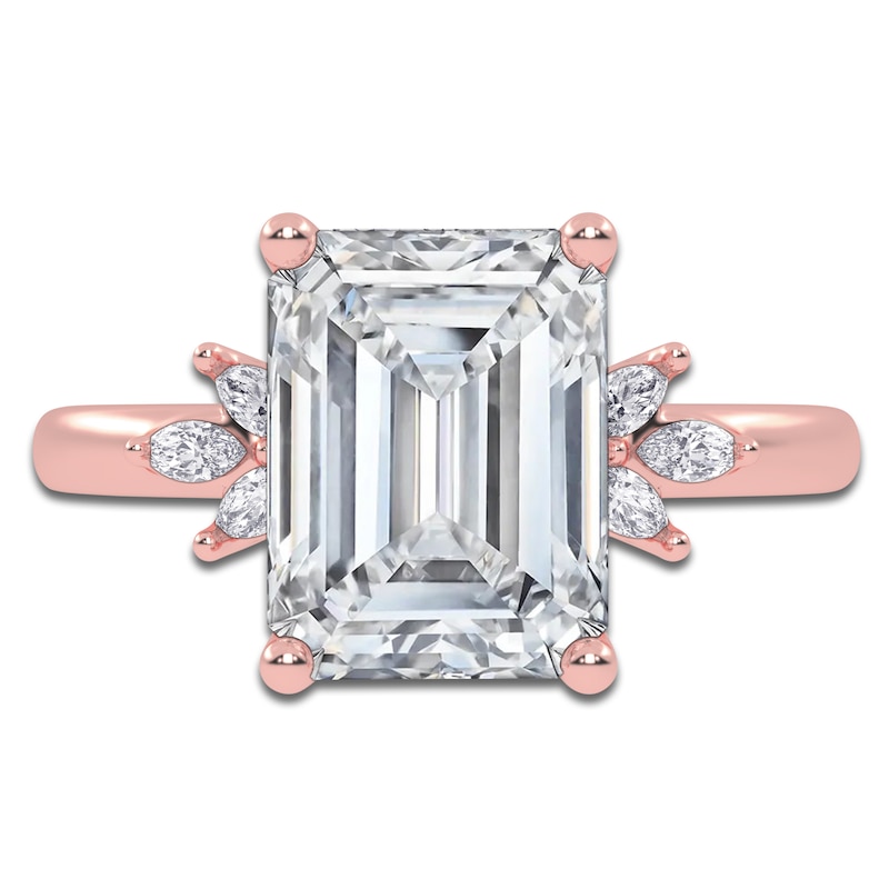 Main Image 3 of Emerald-Cut Created By Jared Studio Lab-Grown Diamond Engagement Ring 2-1/6 ct tw 14K Rose Gold