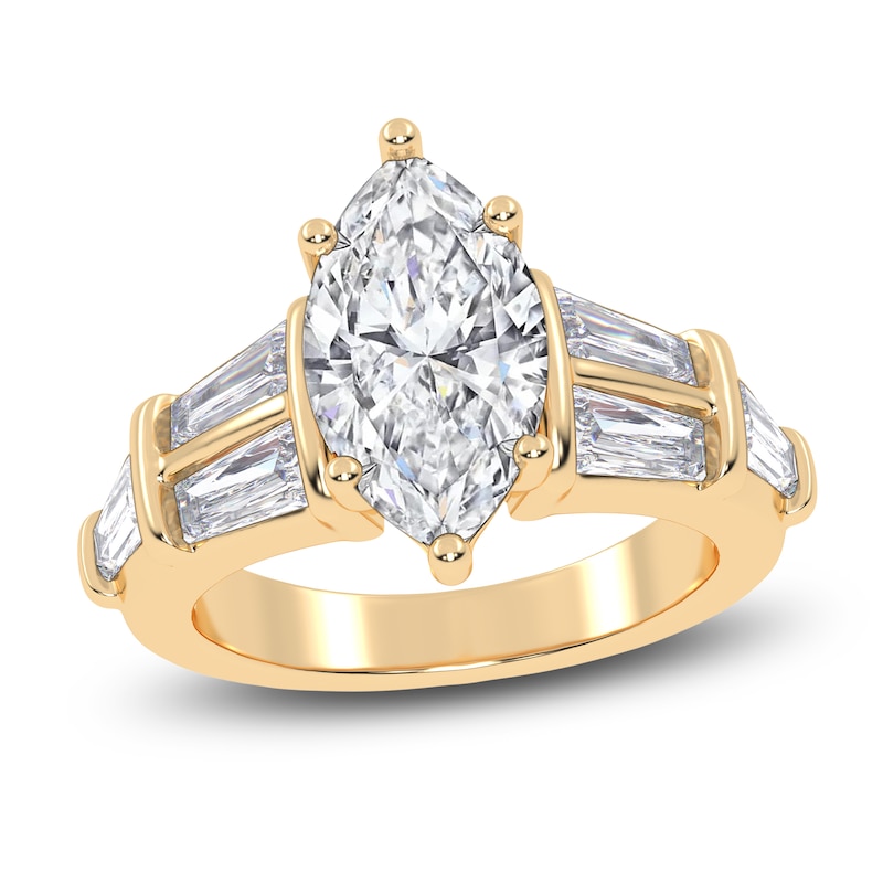 Main Image 1 of Marquise-Cut Created By Jared Studio Lab-Grown Diamond Engagement Ring 3-1/2 ct tw 14K Yellow Gold