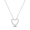 Thumbnail Image 1 of Lab-Grown Diamond Heart Outline Necklace 1/2 ct tw 14K White Gold 18"