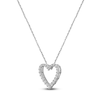 Thumbnail Image 2 of Lab-Grown Diamond Heart Outline Necklace 1/2 ct tw 14K White Gold 18"
