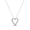 Thumbnail Image 4 of Lab-Grown Diamond Heart Outline Necklace 1/2 ct tw 14K White Gold 18"