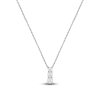 Thumbnail Image 1 of Lab-Grown Diamond Graduated Three-Stone Stack Necklace 1 ct tw 14K White Gold 18"