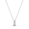 Thumbnail Image 4 of Lab-Grown Diamond Graduated Three-Stone Stack Necklace 1 ct tw 14K White Gold 18"