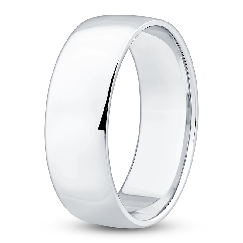 Main Image 2 of Men's Comfort-Fit Wedding Band 10K White Gold 7mm