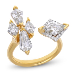 Lozenge Step-Cut & Tie Step-Cut Lab-Grown Diamond Deconstructed Ring 3-1/4 ct tw 14K Yellow Gold