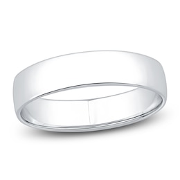 Men's Comfort-Fit Wedding Band 10K White Gold 5mm