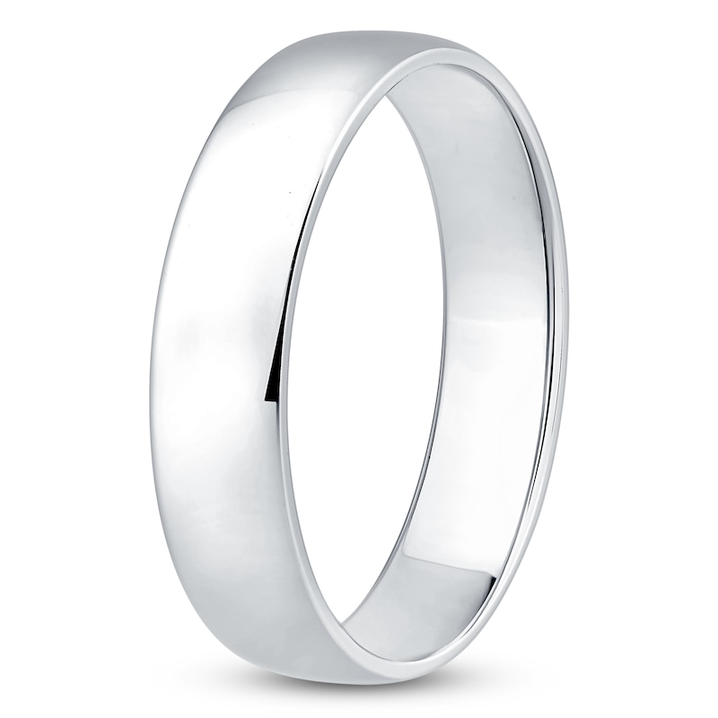 Main Image 2 of Men's Comfort-Fit Wedding Band 10K White Gold 5mm