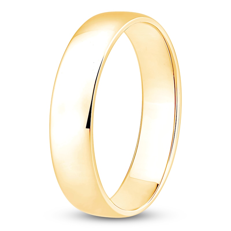 Main Image 2 of Men's Comfort-Fit Wedding Band 10K Yellow Gold 5mm