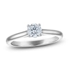 Thumbnail Image 1 of Round-Cut Lab-Grown Diamond Solitaire Plus Engagement Ring 1/2 ct tw Platinum (VS2/F)