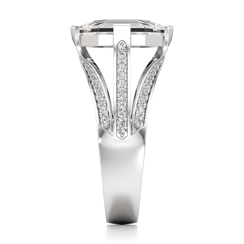 Main Image 3 of J'Lure Lab-Created Diamond Hexagon Portrait-Cut Engagement Ring 3-1/2 ct tw 18K White Gold