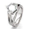 Thumbnail Image 4 of J'Lure Lab-Created Diamond Hexagon Portrait-Cut Engagement Ring 3-1/2 ct tw 18K White Gold