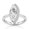 Thumbnail Image 1 of J'Lure Moval Old-Cut Lab-Grown Diamond Half-Halo Engagement Ring 2 ct tw 18K White Gold