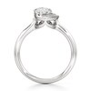 Thumbnail Image 2 of J'Lure Moval Old-Cut Lab-Grown Diamond Half-Halo Engagement Ring 2 ct tw 18K White Gold