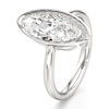 Thumbnail Image 4 of J'Lure Moval Old-Cut Lab-Grown Diamond Half-Halo Engagement Ring 2 ct tw 18K White Gold