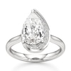 Thumbnail Image 1 of J'Lure Pear Step-Cut Lab-Grown Diamond Half-Halo Engagement Ring 3 ct tw 18K White Gold