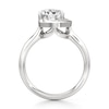 Thumbnail Image 2 of J'Lure Pear Step-Cut Lab-Grown Diamond Half-Halo Engagement Ring 3 ct tw 18K White Gold