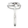 Thumbnail Image 3 of J'Lure Pear Step-Cut Lab-Grown Diamond Half-Halo Engagement Ring 3 ct tw 18K White Gold
