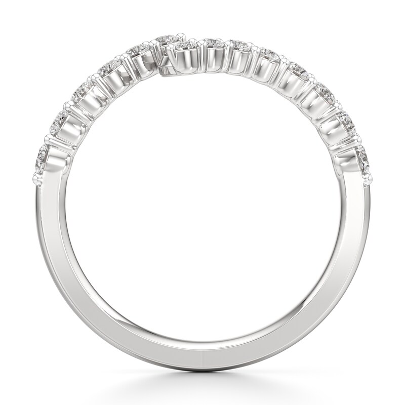 Main Image 2 of J'Lure Lab-Grown Diamond Contour Wedding Band 1/2 ct tw 18K White Gold